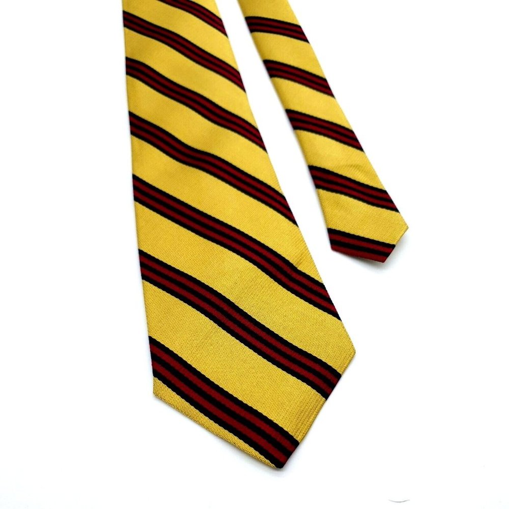 Jordache Mens Tie Vintage Narrow Gold Dress Shirt Accessory Business 100% Silk